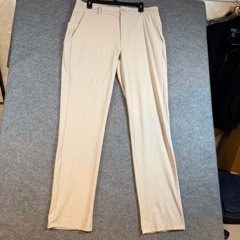 Maelreg Proflex Pants Mens 34x34 Beige Khaki Golf Performance Stretch Wicking